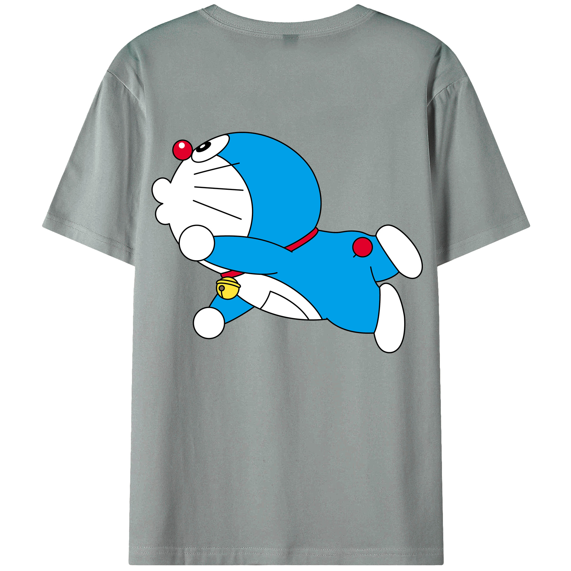 （画像用） ドラえもん Doraemon 綿100％ メンズ半袖Tシャツ（バックプリント） 通気性
